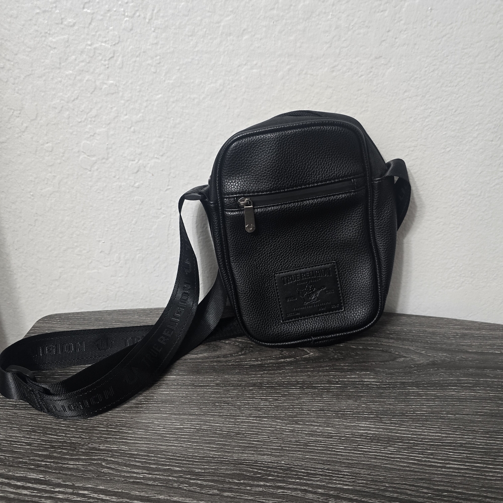 True Religion Black Messenger Bag